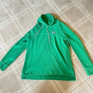 Vineyard Vines Green Cowl Neck Cotton Pullover